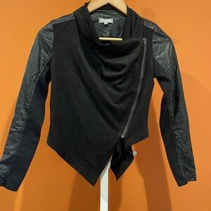 3 for $15 TRACTR girls large size 8-10 “leather” look waterfall zip jacket